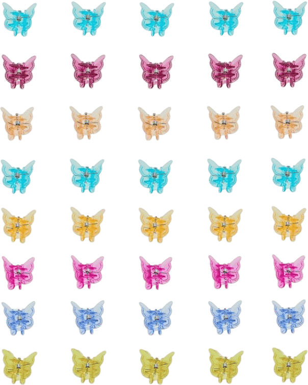 Mini butterfly hair clips