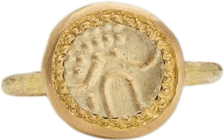 Indian Coin Yellow Gold Ring