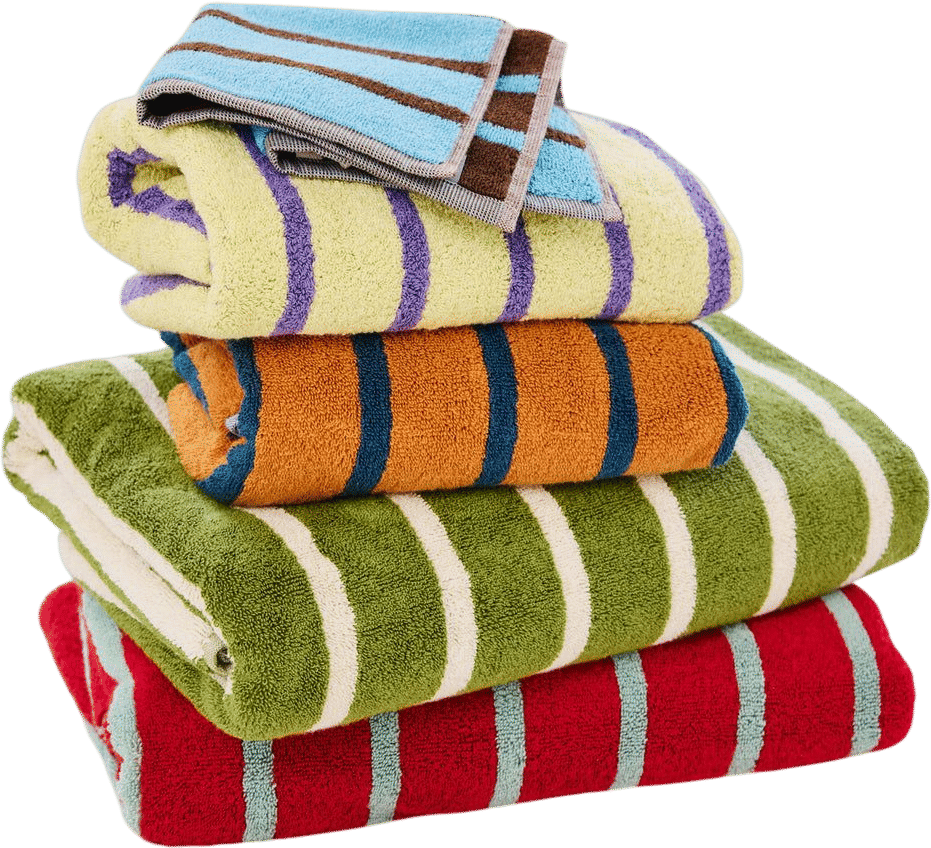 Dusendusen Bird Stripe Towels