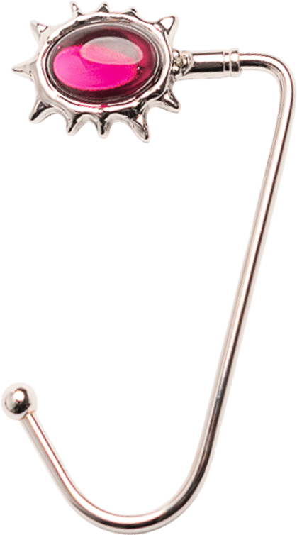 Fuchsia Glass Purse Hook by Courtney Kinnare