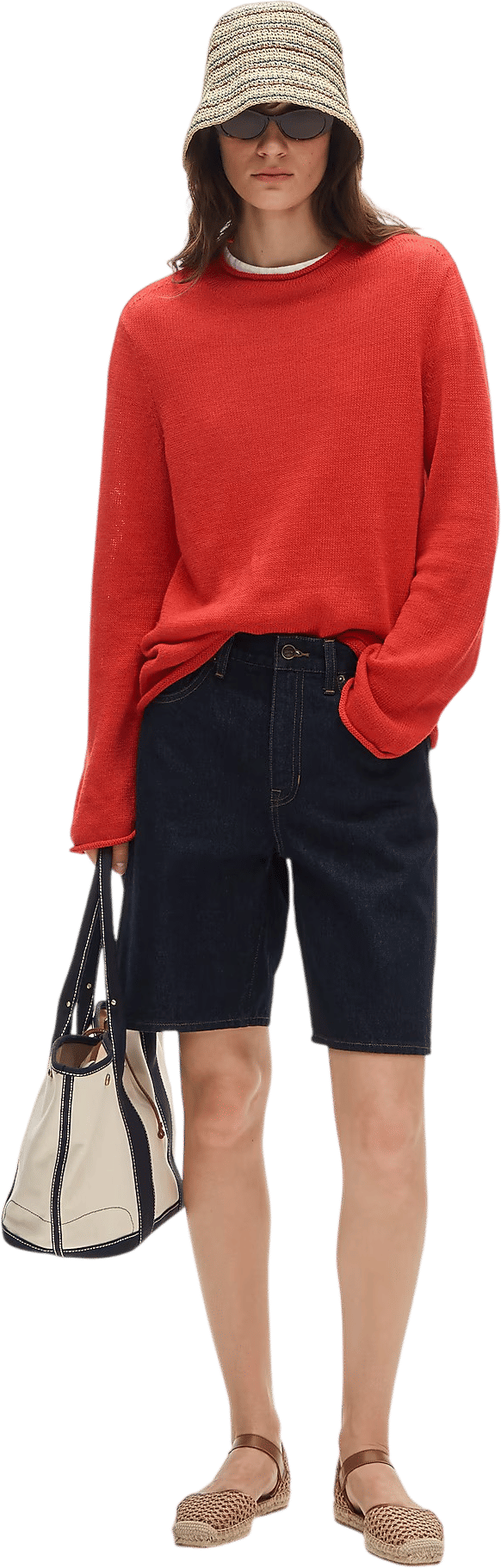 J.Crew Summer Linen Rollneck