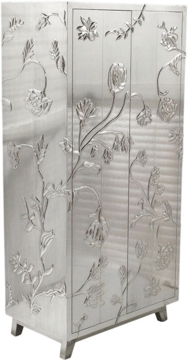 white bronze clad wardrobe