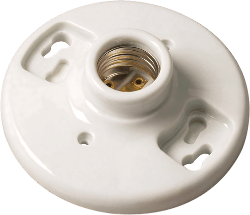 A porcelain socket base