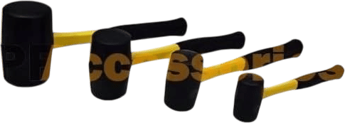 TimmyHouse 4-Piece Heavy Duty Rubber Mallet Hammer Set
