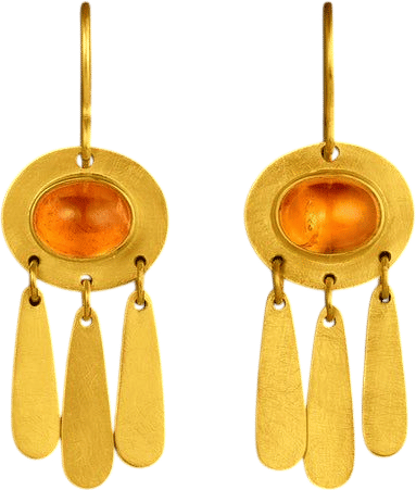 Mandarin Garnet Sun Drop Earrings