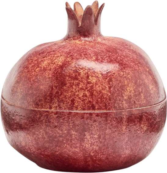 Hand-Painted Porcelain Pomegranate Dish