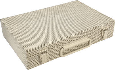 Vintage Italian Perforated Sheet Metal Briefcase