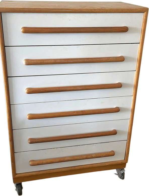 Solid Wood Dresser with Casters