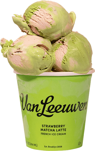 Strawberry Matcha Latte Ice Cream