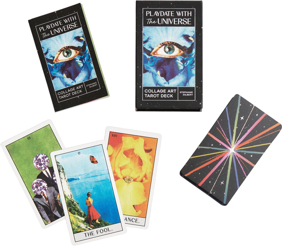 Playdate with the Universe Collage Art Tarot Deck