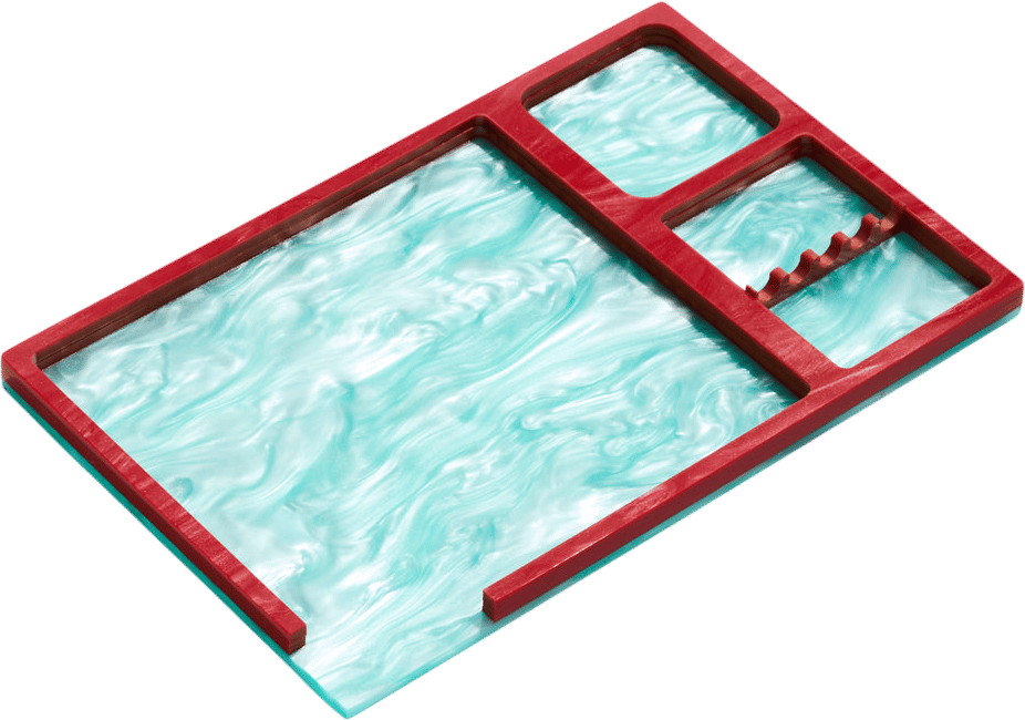 Edie Parker Rolling Tray in Tomato