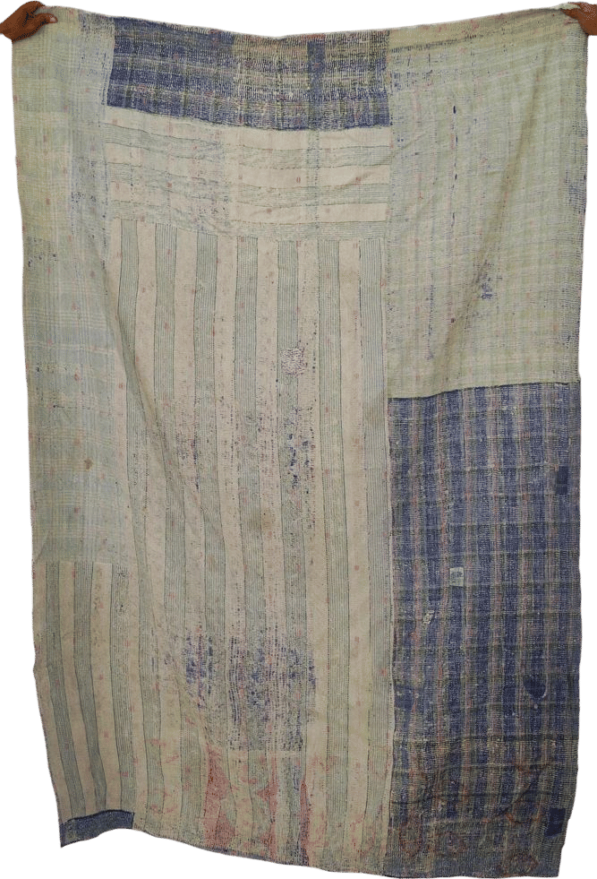 Vintage Kantha Quilt: Reversible Cotton Throw, Hand-stitched Blanket - Etsy