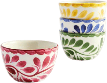 Puebla Porcelain Condiment Bowls - Set of 4