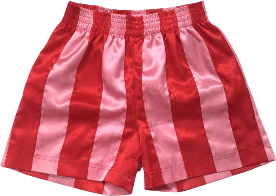 Ribbon Shorts Red & Pink