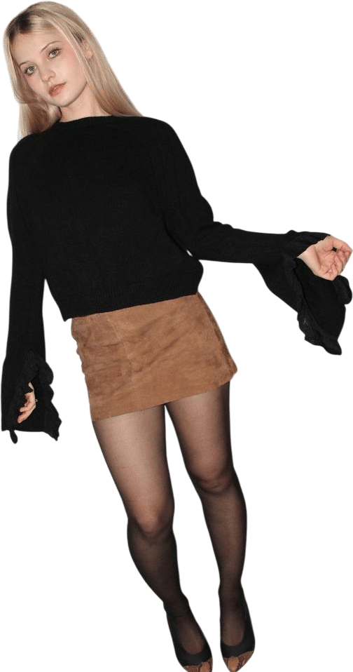 Vintage 2000's HELMUT LANG 2000's Cropped Black Knit Sweater / Dramatic Ruffle Cuff / Wool + Cashmere - Etsy