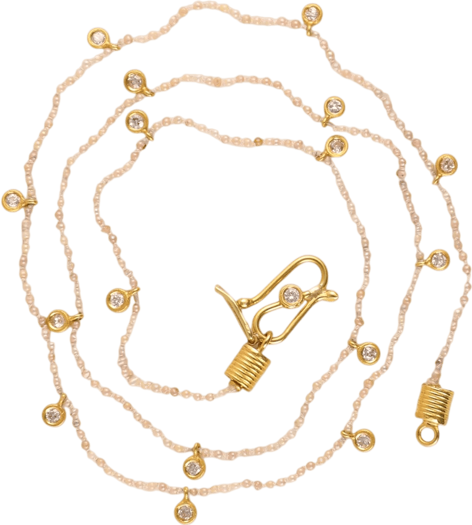 Jake Matluck Natural Pearl Veil Necklace - Cream