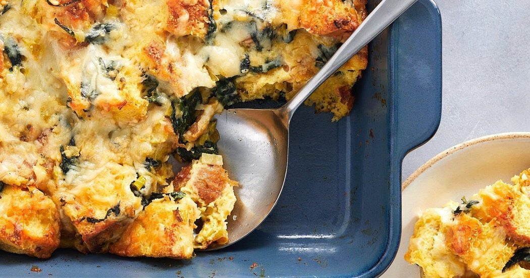 Spinach and Gruyère Breakfast Casserole