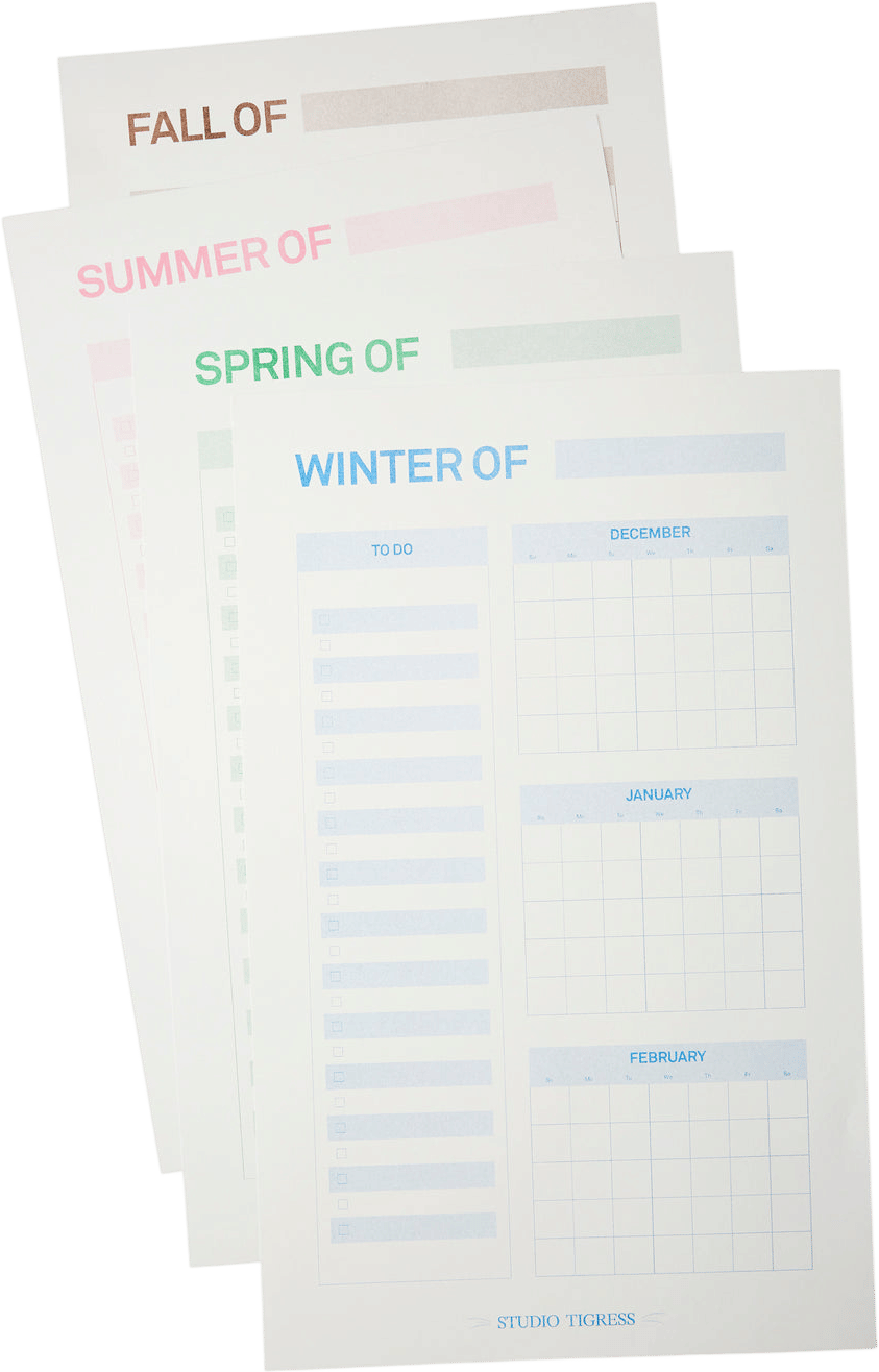 seasonal bucket lists from studio tigress
