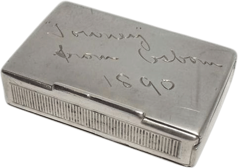 Antique Victorian Sterling Silver Vesta Case, Tinder Wick Holder, Birmingham 1889