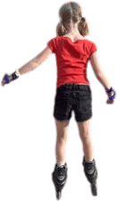being into roller blades the first week of summer