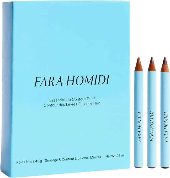 Mini Essential Lip Liner Contour Trio Makeup Gift Set (Fara Homidi)