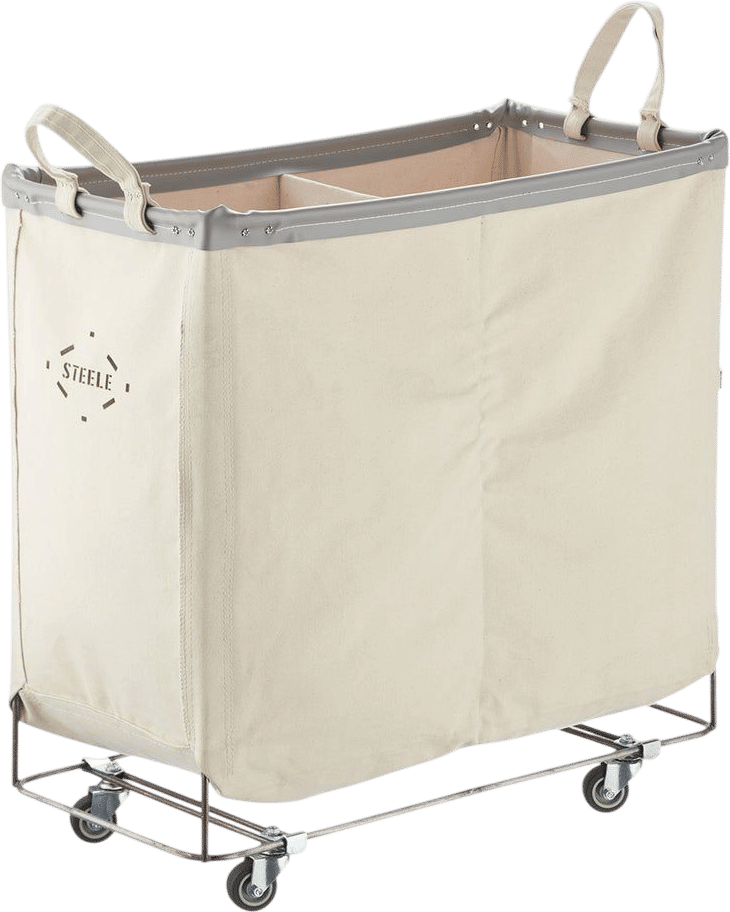 Steele Canvas Double Sorter Laundry Cart