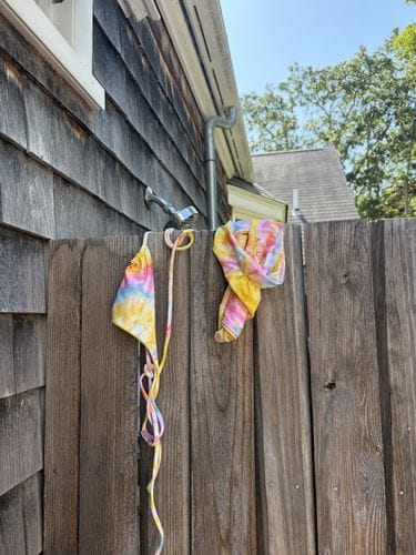 an outdoor shower