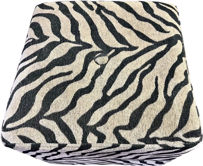Zebra Print Pouf Ottoman