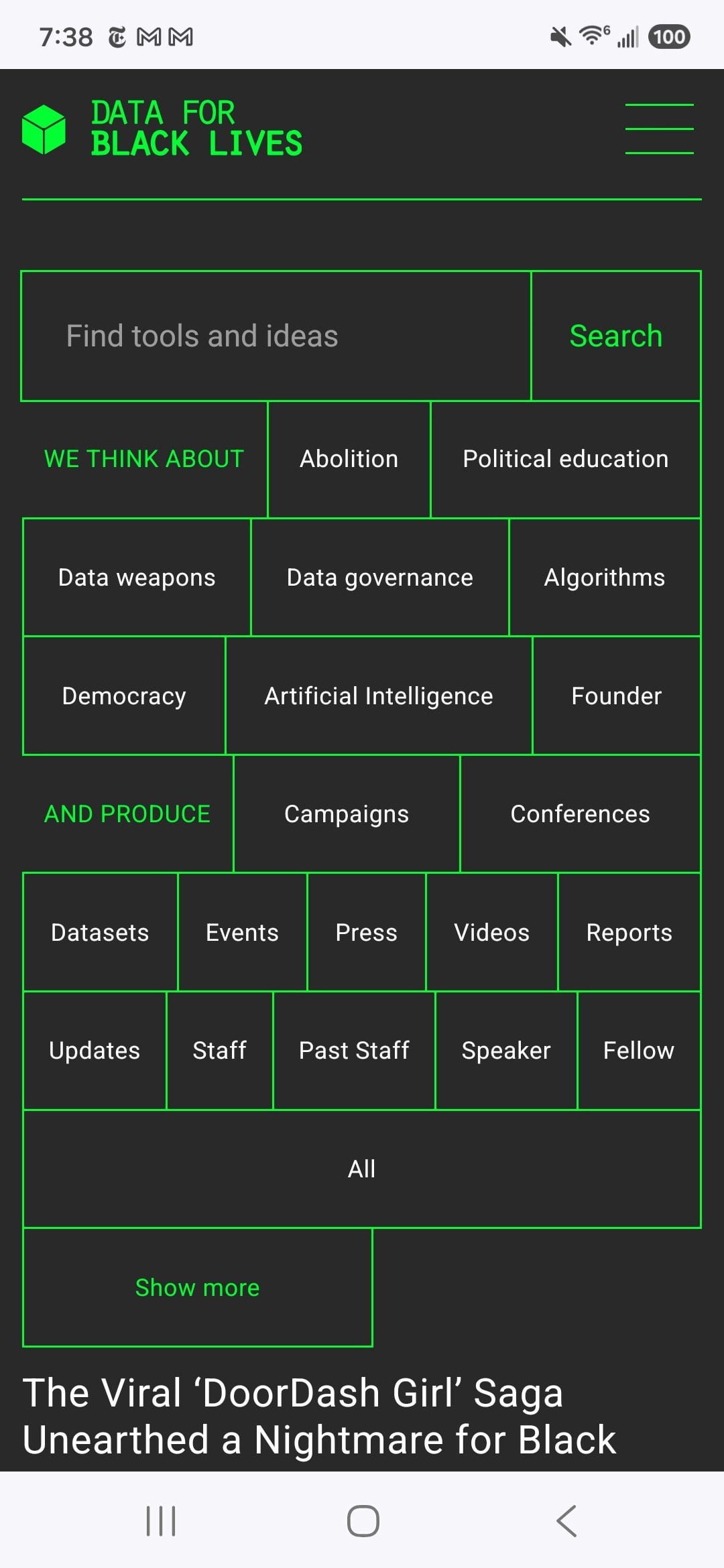 Data for Black Lives