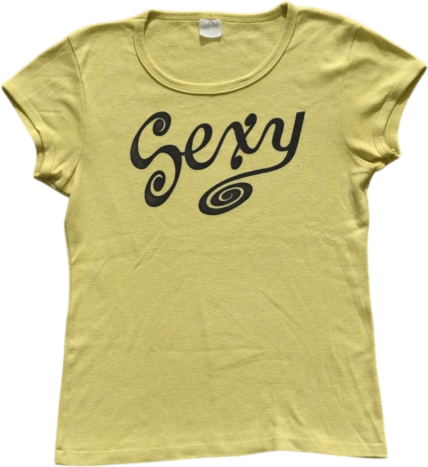 1960s Vintage Yellow 'Sexy' T-Shirt