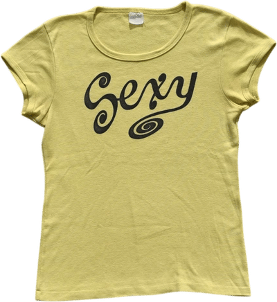 1960s Vintage Yellow 'Sexy' T-Shirt