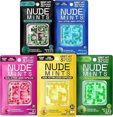 Nude Mints Dual Action Liquid Capsules