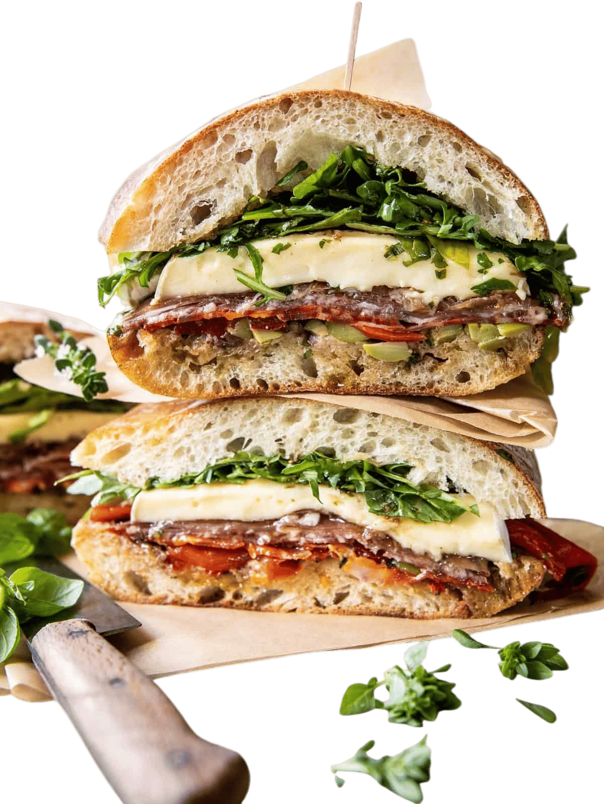 Picnic Style Brie and Prosciutto Sandwich