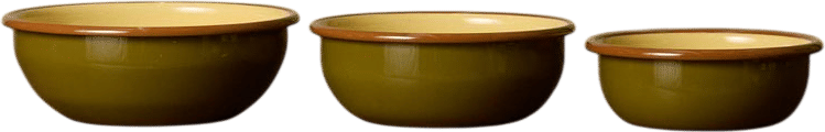 ENAMEL NESTING BOWLS IN MEADOW