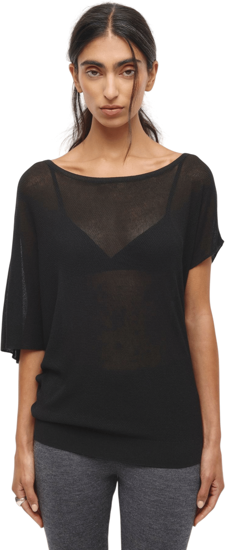 Kotn Women's Kenza Asymmetric Sweater in Black