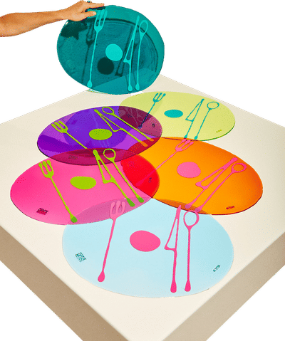 Transparent Table-Mates Placemat Fruit Collection