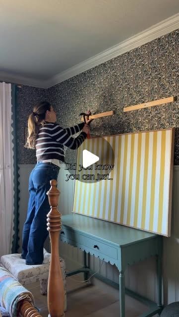 Valeria Jacobs on Instagram: "Turn insulation foam into the cutest Pin Board 📌

I have a little artist at home and her papers were slowly taking over every surface in the house. So we created a dedicated desk area and this custom DIY pin board to display all her artwork. I couldn’t find one big enough (or cute enough) without spending a small fortune, so we made our own for about $60. 
The best part is that you can get creative with the fabric! A sheet or tablecloth could work perfectly. 

And now her art finally has a place to shine ✨
Would you try this?

Comment DETAILS and I’ll send everything I used. 
https://shopmy.us/collections/4169436

#kidsroomdesign #housetohome #diyprojects"
