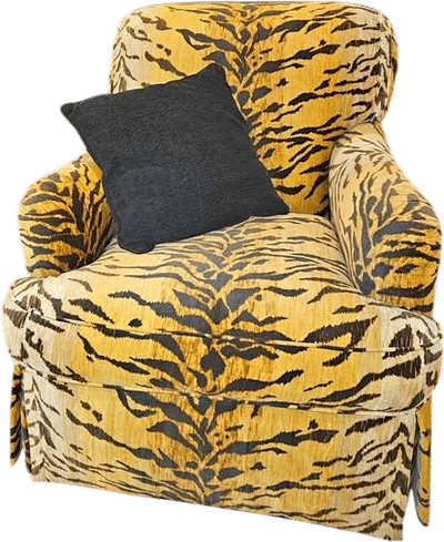 Yellow Tiger Stripe Armchair