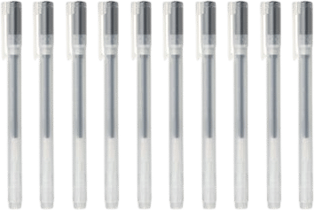 MUJI Gel Ink Cap Type Ballpoint Pen 0.38mm (10 Pieces)