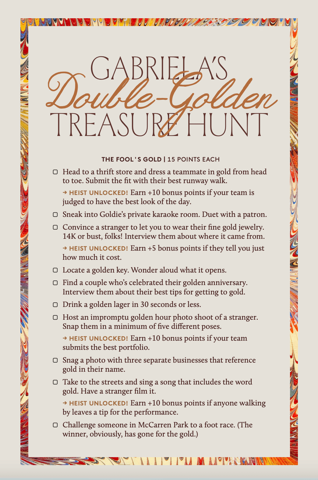 Hosting A Scavenger Hunt (Gabriela Riccardi)