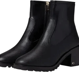 Coach Joy Black Leather Bootie