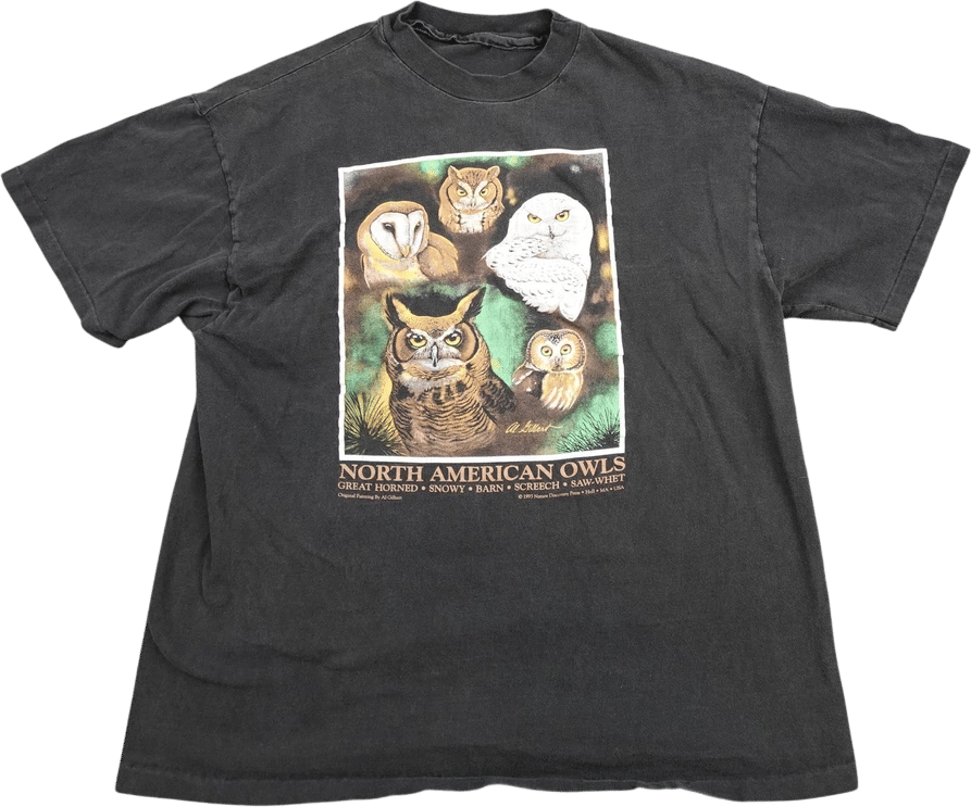 Vintage Nature Discovery Press Owl T-Shirt (1993)
