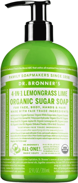 Organic Sugar Soap, Lemongrass Lime