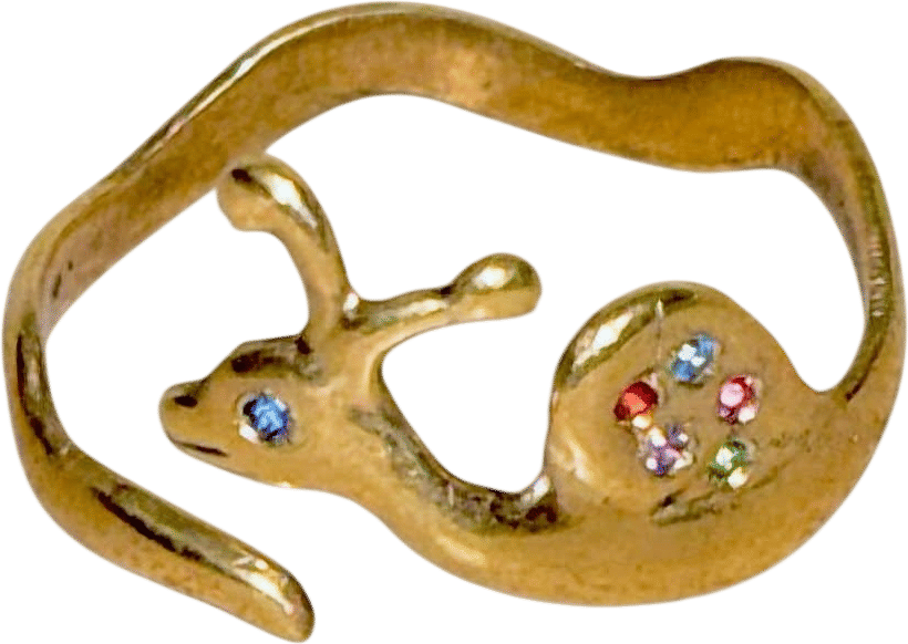 Ada Taki Gemstone Snail Ring