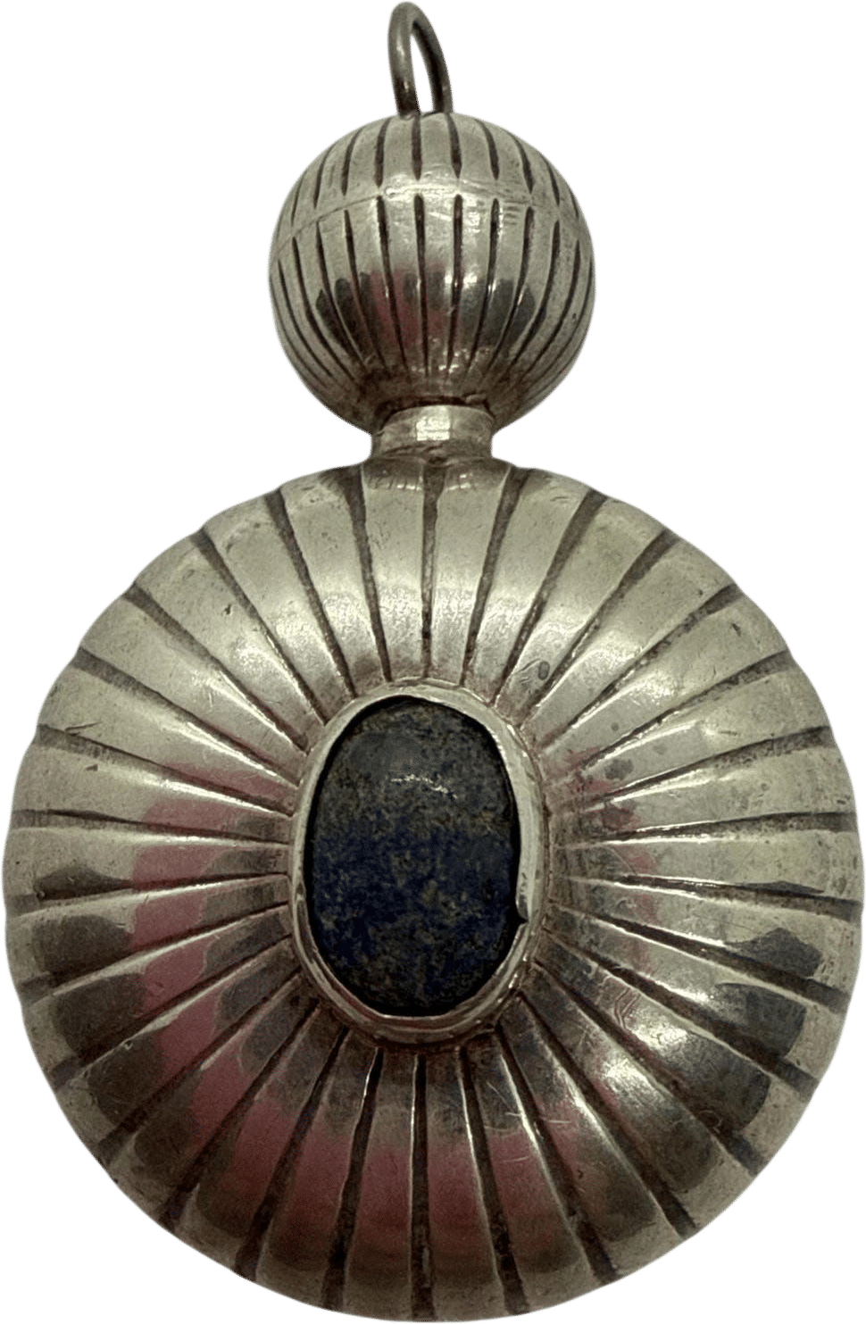 Vintage Sterling Silver Lapis Lazuli Scent Bottle Pendant
