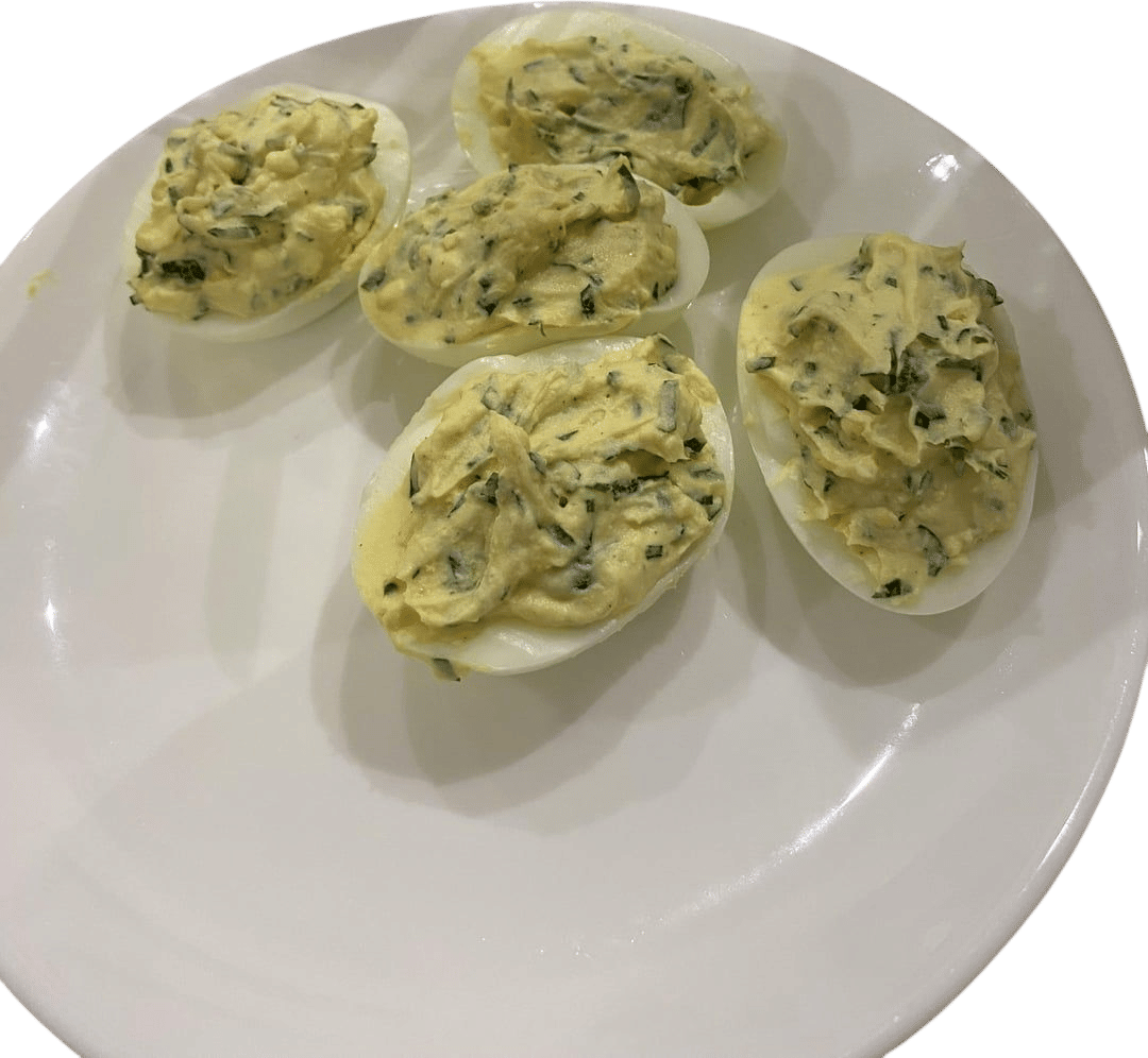 Deviled eggs as a snack