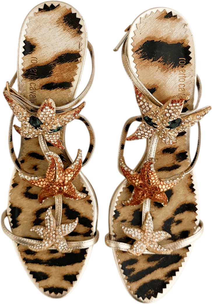 Starfish Metallic Sandal Heels