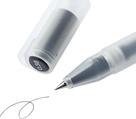Muji gel ink ballpoint .38mm pens