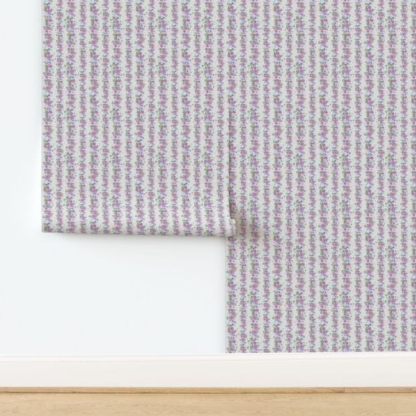 Wallpaper in Purple Flower Vines