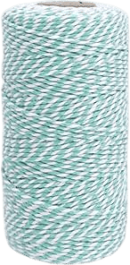 Aqua Blue and White Baker's Twine